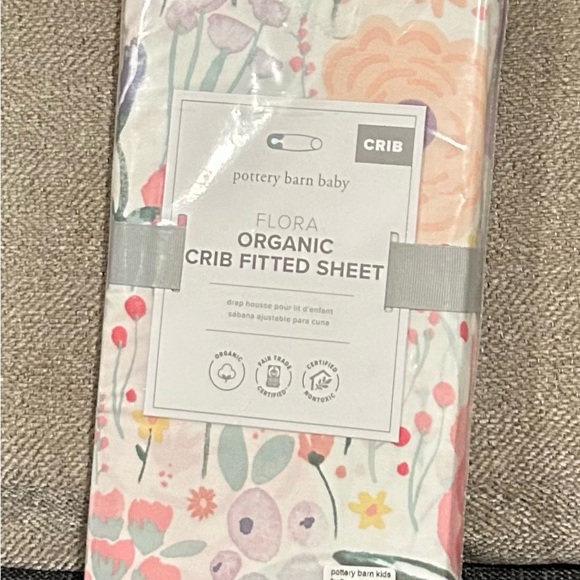 Pottery Barn Other - Pottery Barn Flora Organic Crib Fitted Sheet - Multicolor